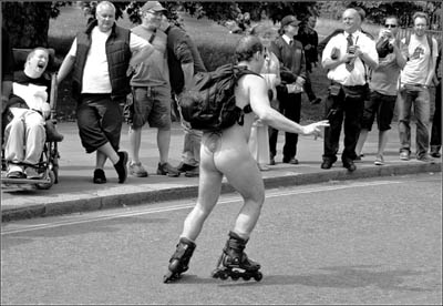 INLINE NUDE PROTESTER